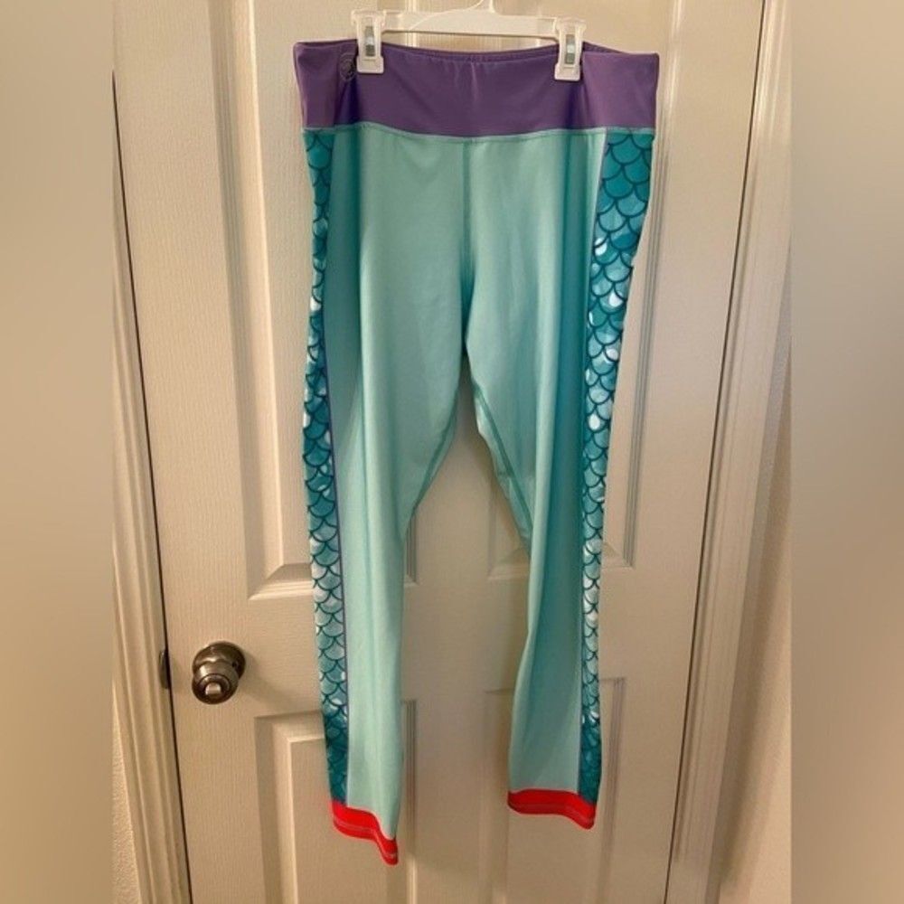 Run Disney runDisney Ariel The Little Mermaid Athletic Leggings Women's Size XL